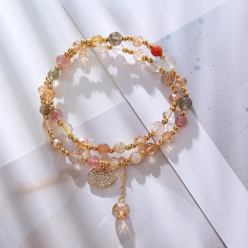 Crystal Fortune Lock Bracelet - MystiCrystals