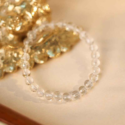 Natural Clear Quartz Beaded Bracelet