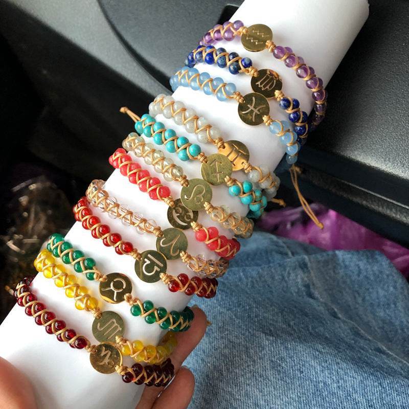 Braided Zodiac Stone Bracelet - MystiCrystals