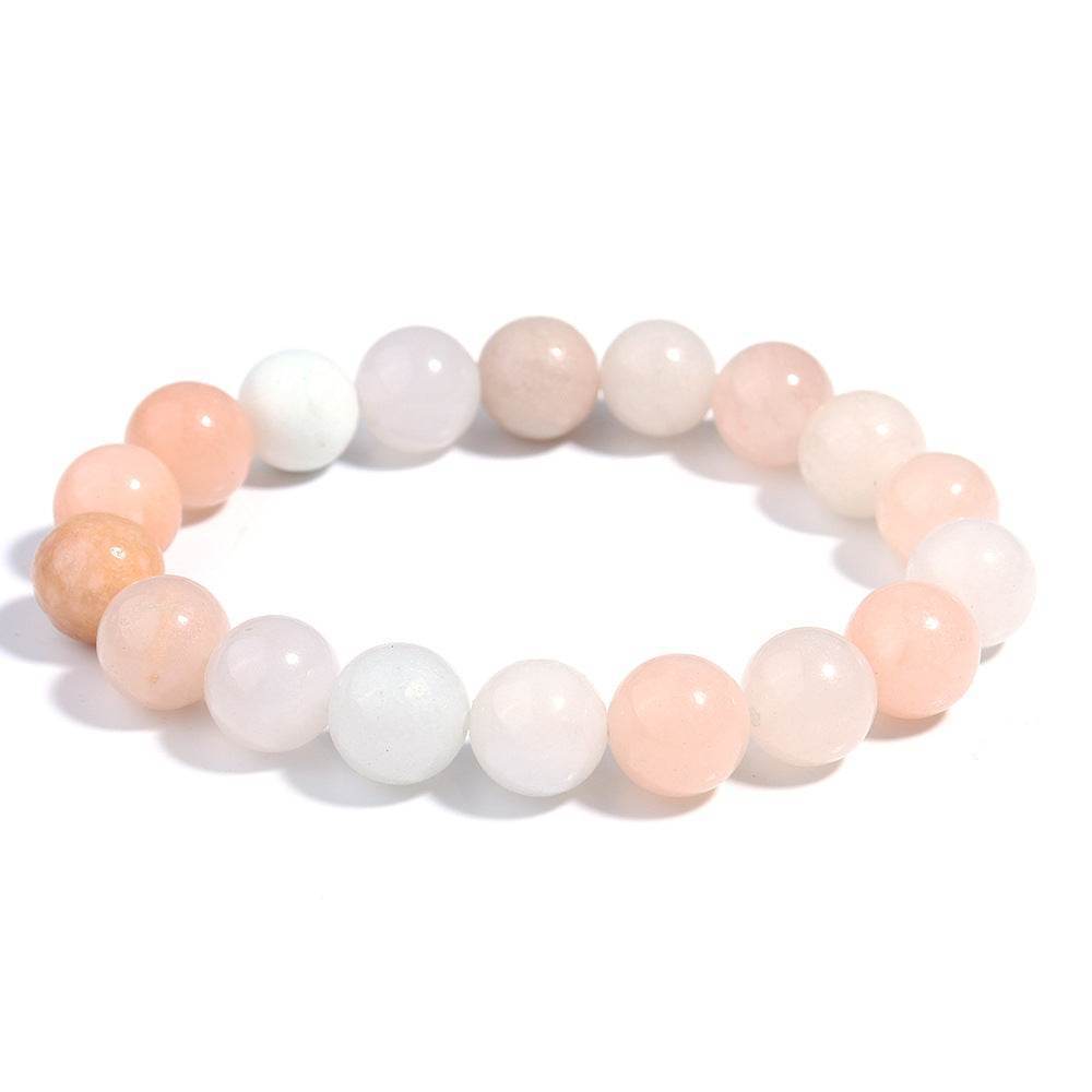 Handcrafted Pink Aventurine Bead Bracelet - MystiCrystals
