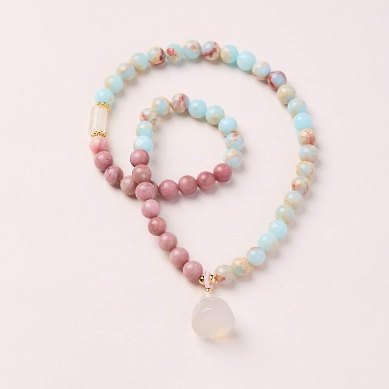 Shoushan Stone Double Circle Bracelet for Women - MystiCrystals