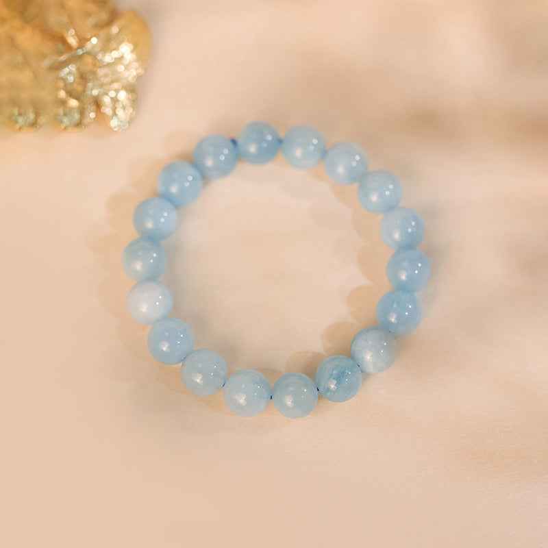 Natural Aquamarine Beaded Bracelet