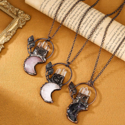 Unique Magical Moon Pendant Necklace - MystiCrystals
