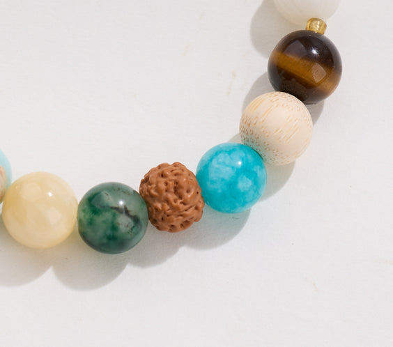 Multi-Crystal Bodhi Lotus Harmony Bracelet