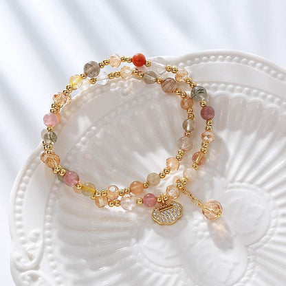 Crystal Fortune Lock Bracelet - MystiCrystals