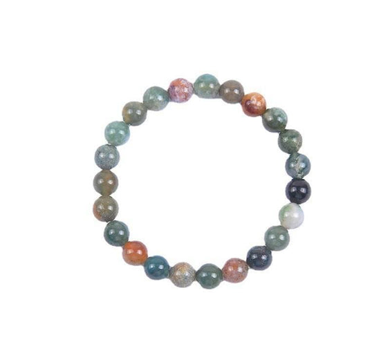 8MM Natural Stone Bead Bracelet - Solcryst