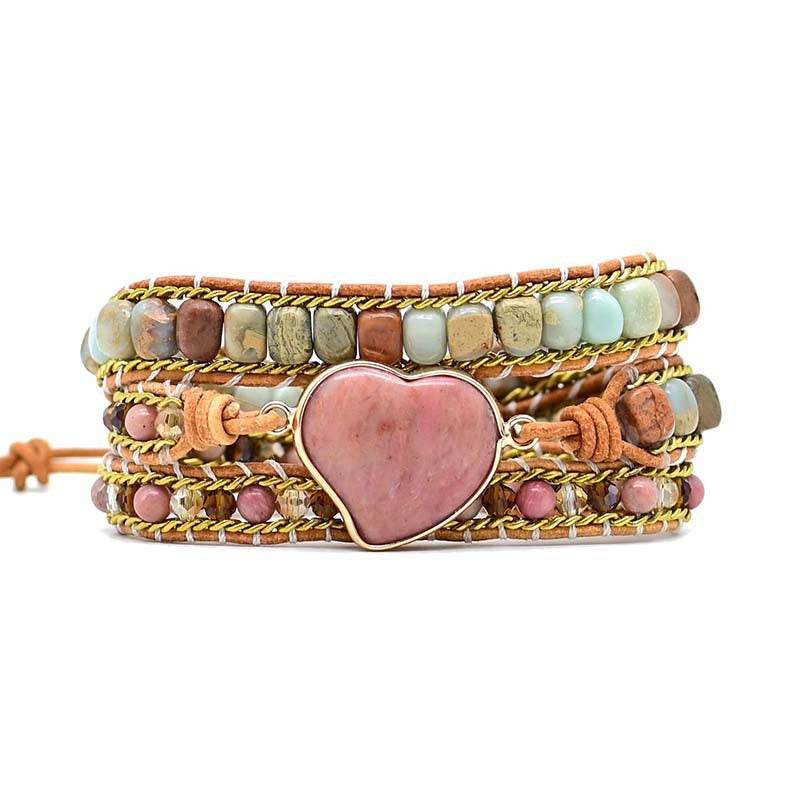 Imperial Stone Multi-Layer Leather Bracelet - MystiCrystals
