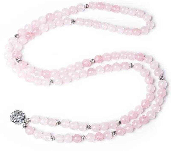 Beaded Rose Quartz Aquamarine Bracelet