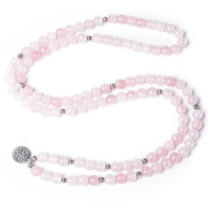 Beaded Rose Quartz Aquamarine Bracelet - MystiCrystals