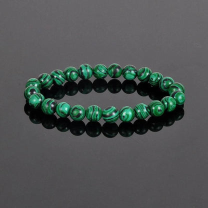 8MM Natural Stone Bead Bracelet - MystiCrystals