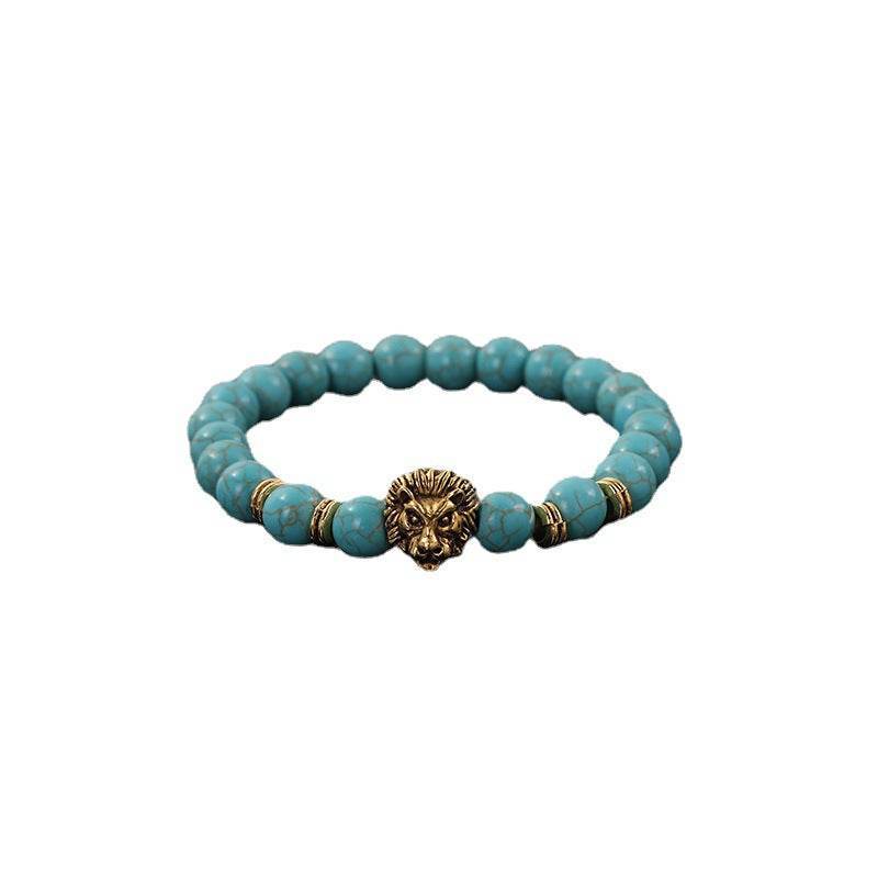Lion Head Natural Stone Bracelet - MystiCrystals