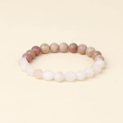 Bohemian Matte Black Agate & Silver Obsidian Bracelet - MystiCrystals