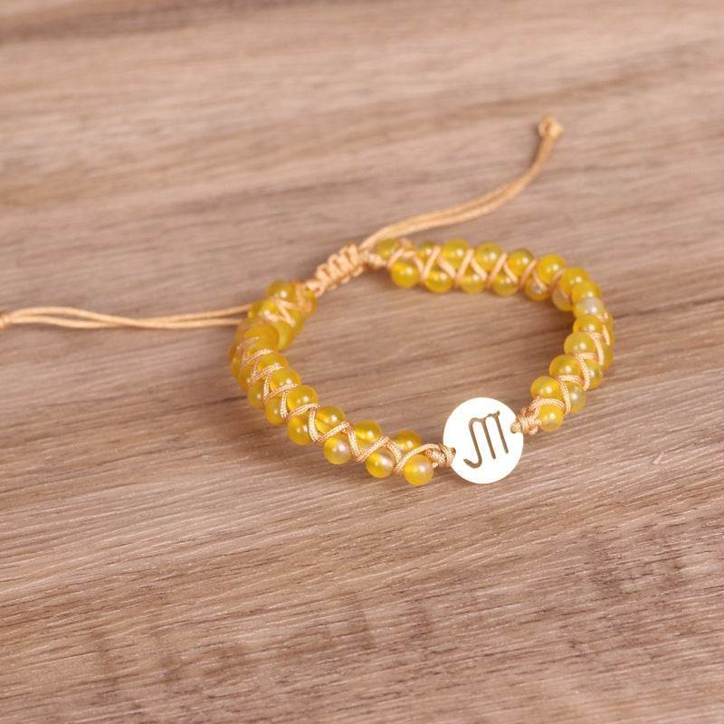 Braided Zodiac Stone Bracelet - MystiCrystals
