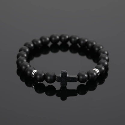 Cross Natural Stone Bracelet - MystiCrystals
