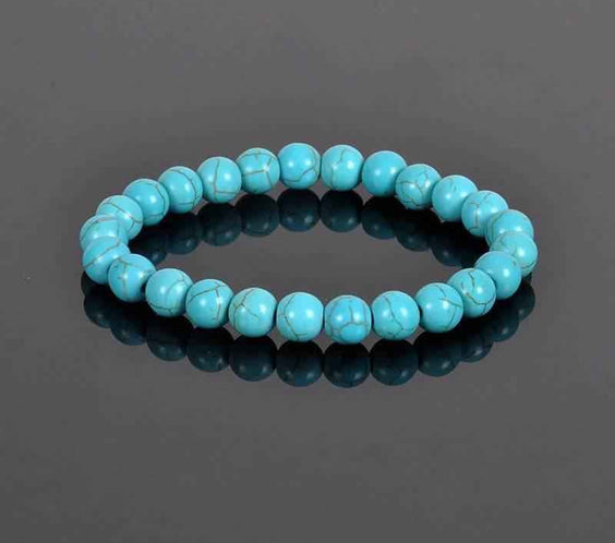 8MM Natural Stone Bead Bracelet