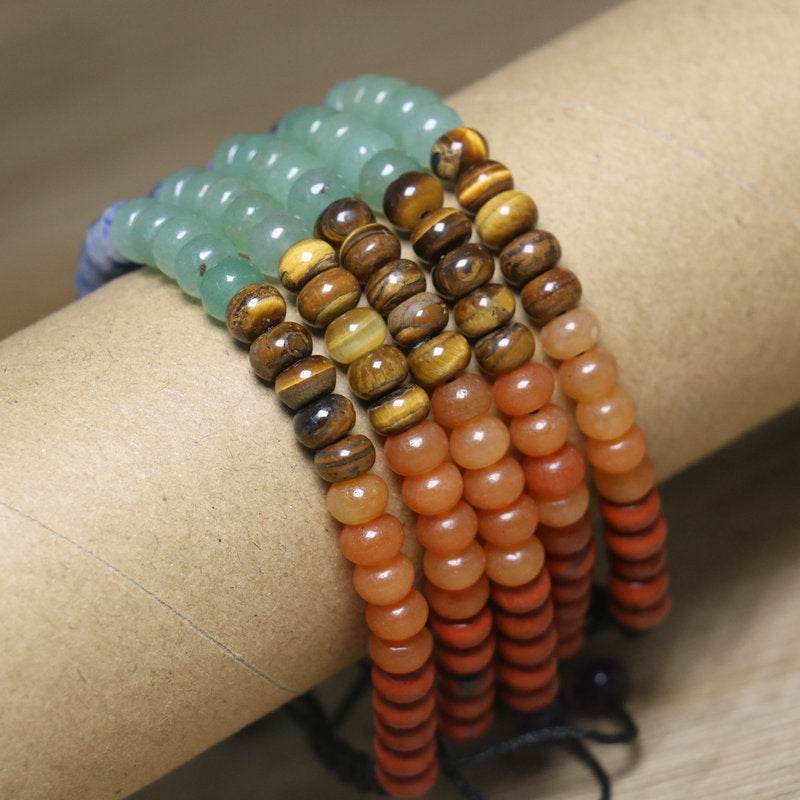 Adjustable Multi-Color Beaded Imperial Stone Bracelet - MystiCrystals