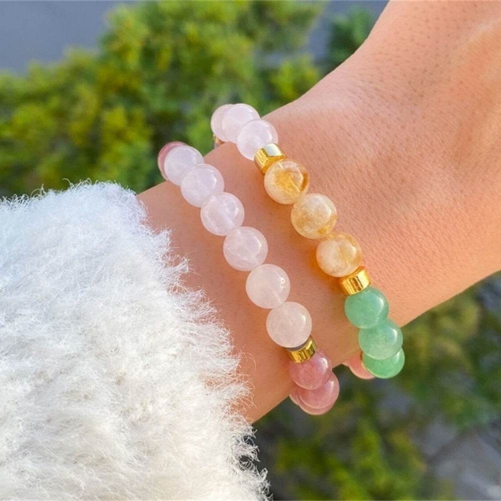 Luxury Amethyst and Citrine Natural Stone Bracelet - MystiCrystals