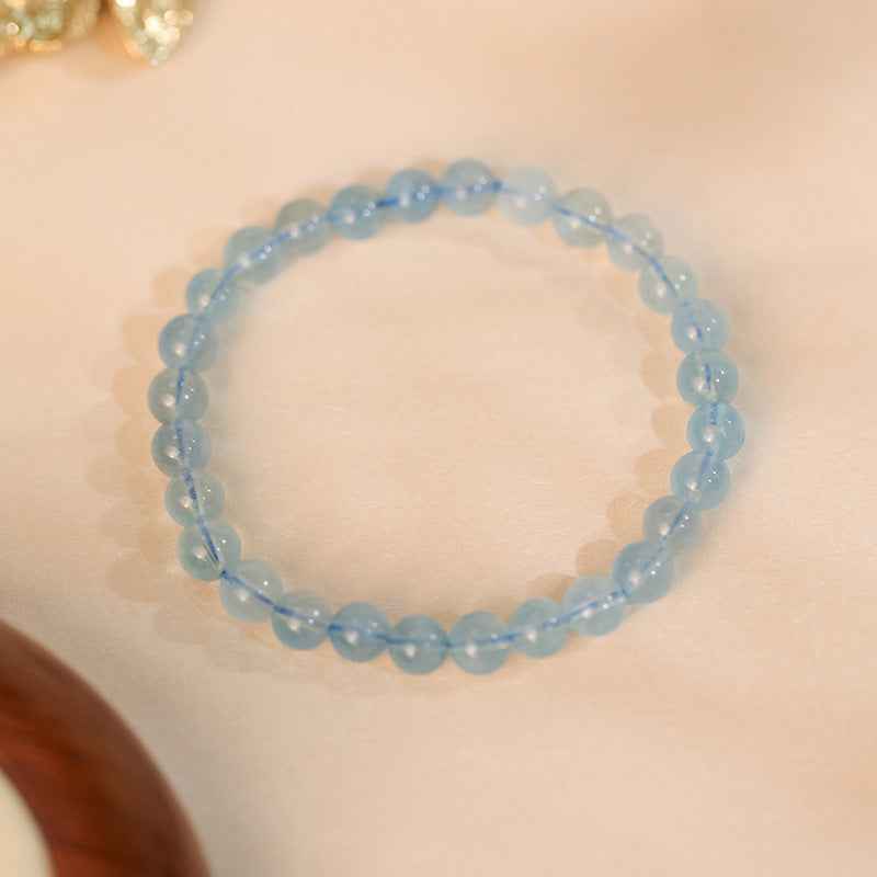 Natural Aquamarine Beaded Bracelet