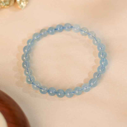 Natural Aquamarine Beaded Bracelet
