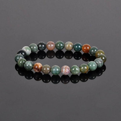 8MM Natural Stone Bead Bracelet - MystiCrystals