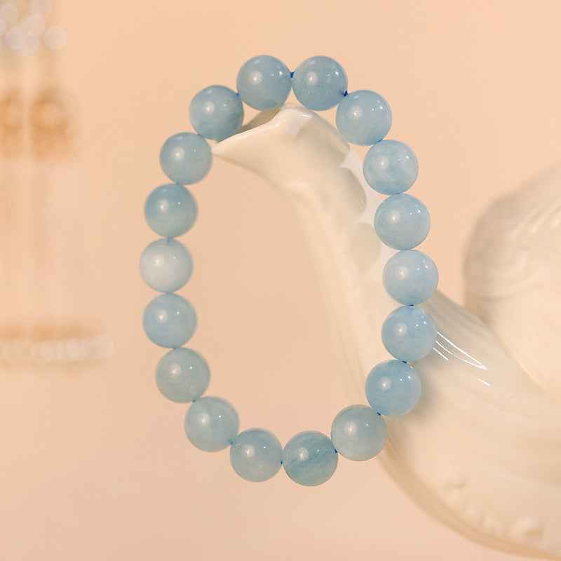 Natural Aquamarine Beaded Bracelet