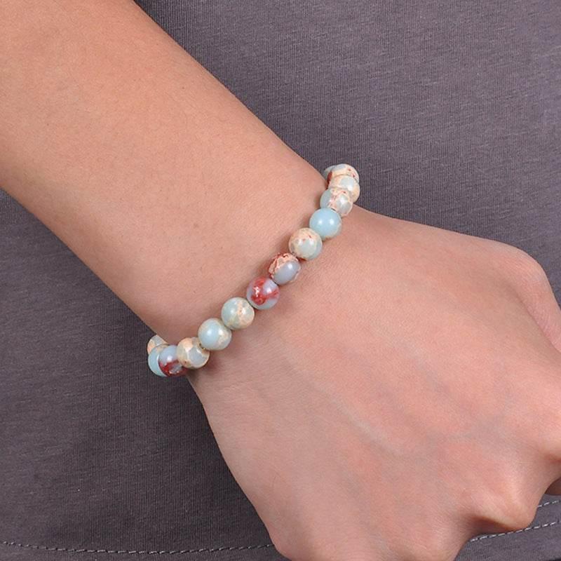 8MM Natural Stone Bead Bracelet - MystiCrystals