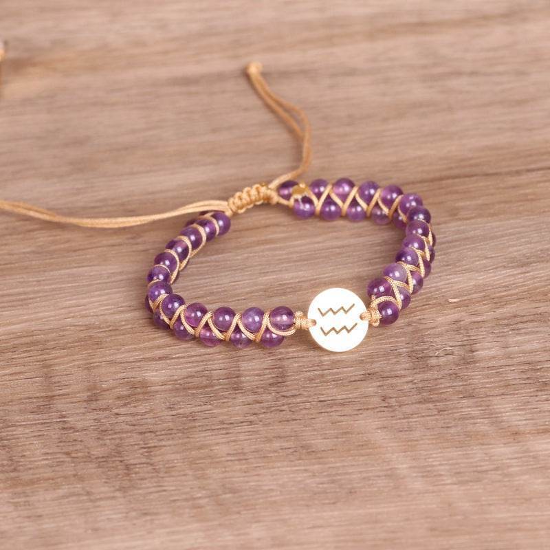 Braided Zodiac Stone Bracelet - MystiCrystals