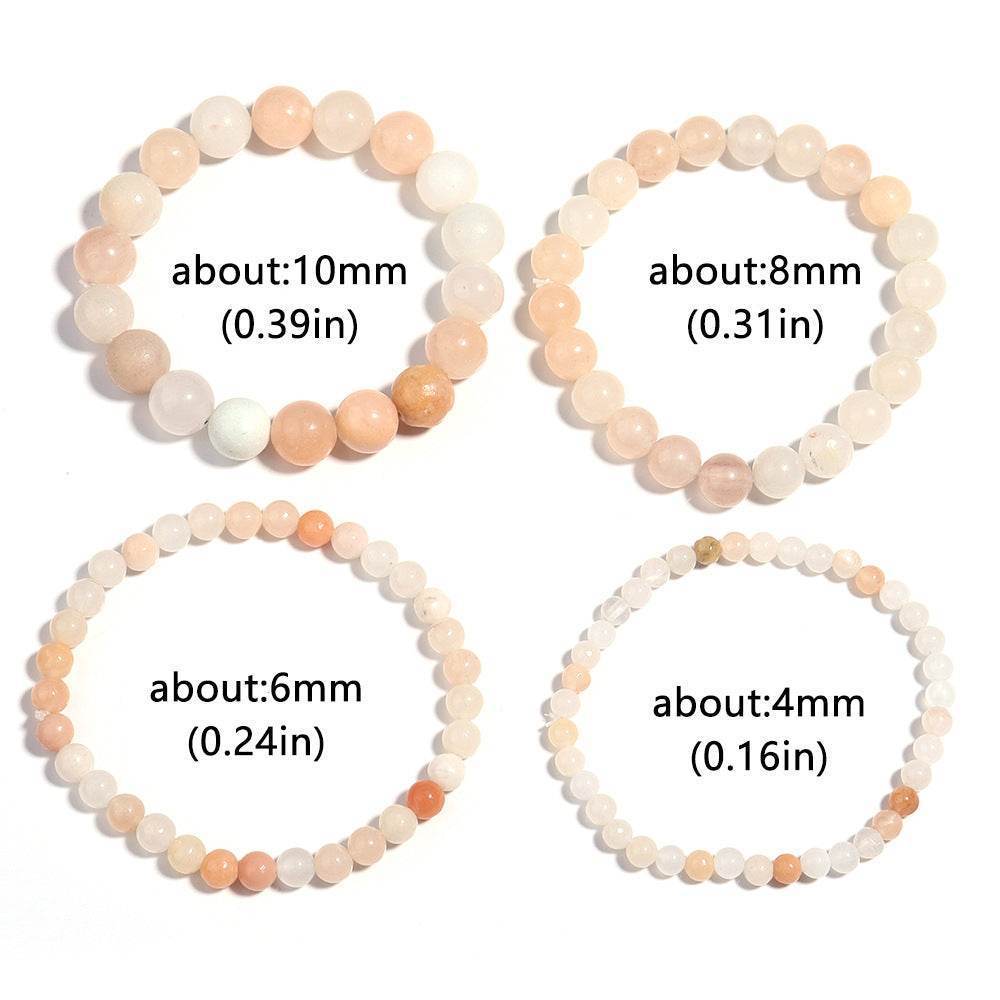 Handcrafted Pink Aventurine Bead Bracelet - MystiCrystals