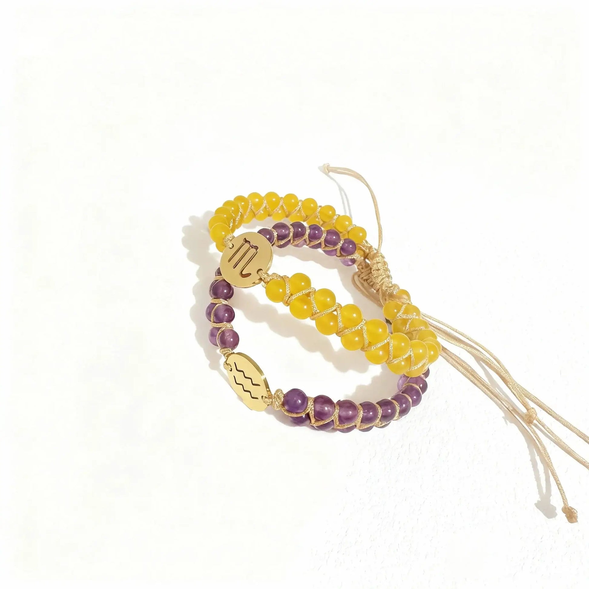 Zodiac Aura Protection Braided Stone Bracelet - MystiCrystals